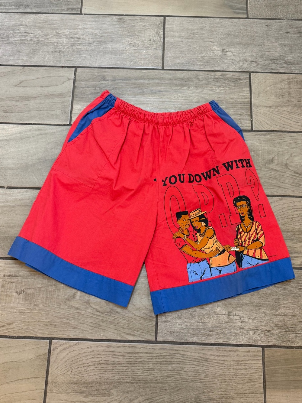 Red & Blue Graphic Lounge Shorts